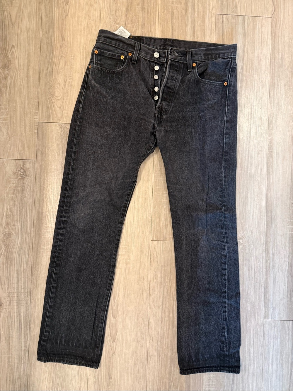 Levi's 501 Straight Leg Jeans 31x32‎ Black Good